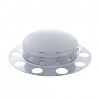 United Pacific - Chrome Dome Front Axle Cover 3PC Kit For Steel or Aluminum Wheels