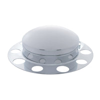United Pacific - Chrome Dome Front Axle Cover 3PC Kit For Steel or Aluminum Wheels