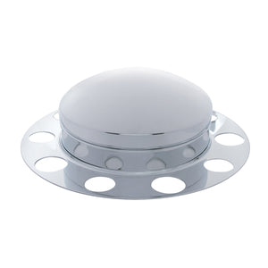 United Pacific - Chrome Dome Front Axle Cover 3PC Kit For Steel or Aluminum Wheels