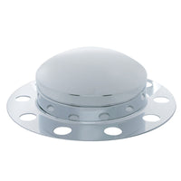 United Pacific - Chrome Dome Front Axle Cover 3PC Kit For Steel/Aluminum Wheel