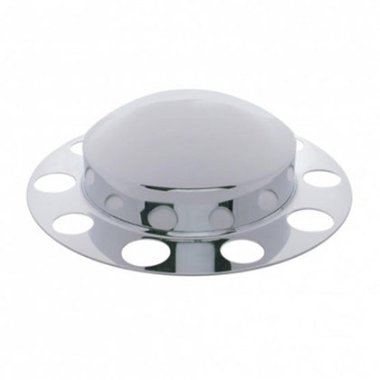 Chrome Dome Front Axle Cover 2PC Kit For 1-1/2" Nut Cover - Steel or Aluminum Wheel (2-Pack)