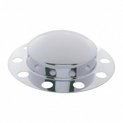 Chrome Dome Front Axle Cover 2PC Kit For 33mm Nut Cover - Steel/Aluminum Wheel (2 pack)