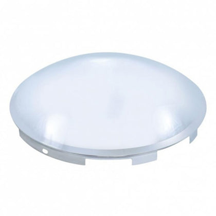 United Pacific - 6 Uneven Notched Chrome Dome Front Hubcap - 1" or 7/16" Lip