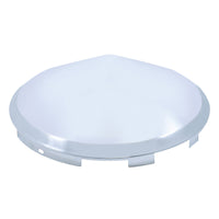 United Pacific - 6 Uneven Notched Chrome Pointed Front Hubcap - 1" or 7/16" Lip