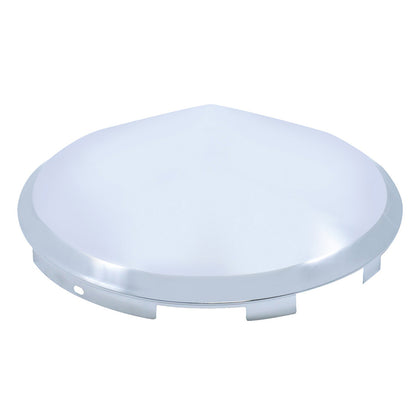 United Pacific - 6 Uneven Notched Chrome Pointed Front Hubcap - 1" or 7/16" Lip