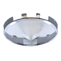 United Pacific - 6 Uneven Notched Chrome Pointed Front Hubcap - 1" or 7/16" Lip