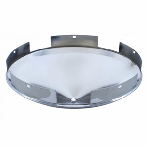 United Pacific - 5 Even Notched Chrome Front Hubcap With Iron Cross Spinner - 1" Lip