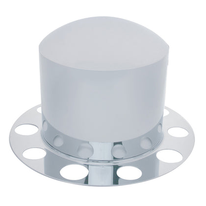 United Pacific - Chrome Dome Rear Axle Cover 2PC Kit For 1-1/2" Nut Cover - Steel or Aluminum Wheel