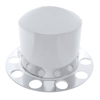United Pacific - Chrome Dome Rear Axle Cover 2PC Kit For 1-1/2" Nut Cover - Steel or Aluminum Wheel