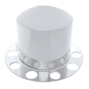 United Pacific - Chrome Dome Rear Axle Cover 2PC Kit For 1-1/2" Nut Cover - Steel or Aluminum Wheel