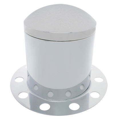 Chrome Dome Rear Axle Cover 3PC Kit For 33mm Nut Cover - Steel/Aluminum Wheel (10 Holes)