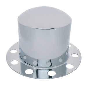 Chrome Dome Rear Axle Cover 2PC Kit For 33mm Nut Cover - Steel/Aluminum Wheel (8 or 10 holes)