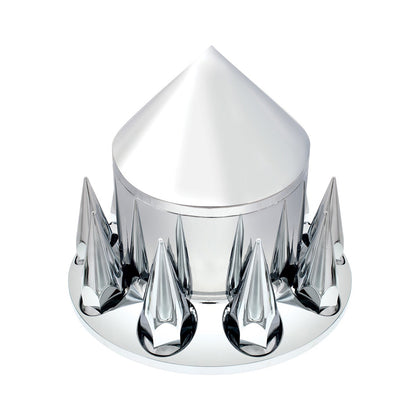 United Pacific - Spike Rear Axle Cover With 33mm Spike Thread-On Nut Covers - Chrome