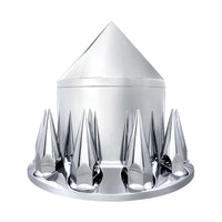 United Pacific - Spike Rear Axle Cover With 33mm Spike Thread-On Nut Covers - Chrome