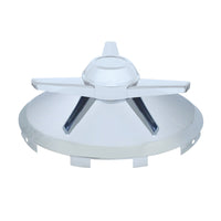 Universal Chrome Front Hubcap w 3 Extra Large Bar Straight Spinner - 7/16" Lip