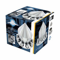 United Pacific - Spike Rear Axle Cover With 33mm Flat Top Thread-On Nut Covers - Chrome