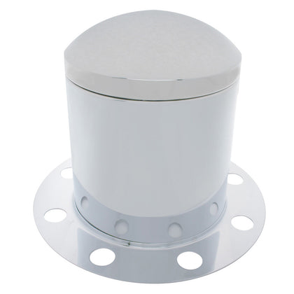 Chrome Dome Rear Axle Cover 3PC Kit For 33mm Nut Cover - Steel/Aluminum Wheel (8 Holes)