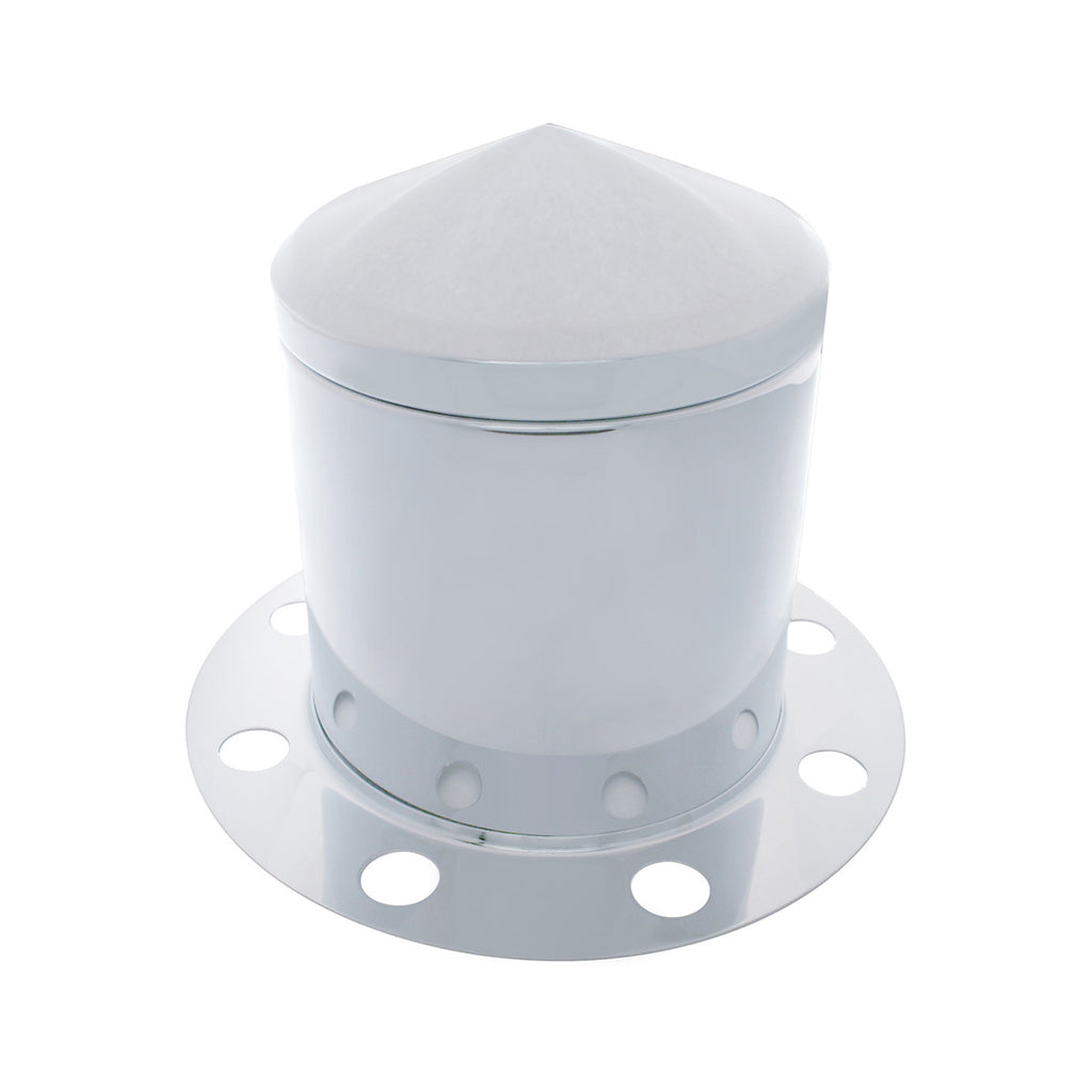Chrome Dome Rear Axle Cover 2PC Kit For 33mm Nut Cover - Steel/Aluminum Wheel (10 holes)
