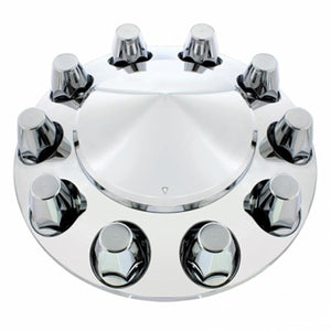 United Pacific - Pointed Front Axle Cover With 33mm Standard Thread-On Nut Covers - Chrome