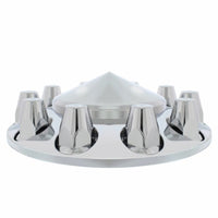 United Pacific - Pointed Front Axle Cover With 33mm Standard Thread-On Nut Covers - Chrome