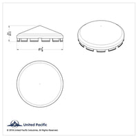 United Pacific - Pointed Front Axle Cover Hubcap
