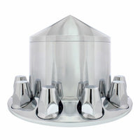 Chrome Dome Rear Axle Cover 2PC Kit For 33mm Nut Cover - Steel/Aluminum Wheel (10 holes)