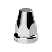 United Pacific - 33mm x 2-3/4" Chrome Plastic Original Nut Covers - Push-On