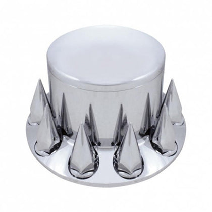 United Pacific - Dome Rear Axle Cover With 33mm Spike Thread-On Nut Covers - Chrome