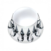 United Pacific - Dome Rear Axle Cover With 33mm Spike Thread-On Nut Covers - Chrome