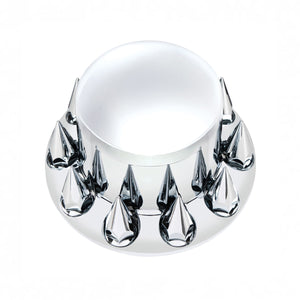 United Pacific - Dome Rear Axle Cover With 33mm Spike Thread-On Nut Covers - Chrome