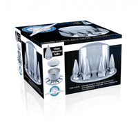 United Pacific - Dome Rear Axle Cover With 33mm Spike Thread-On Nut Covers - Chrome