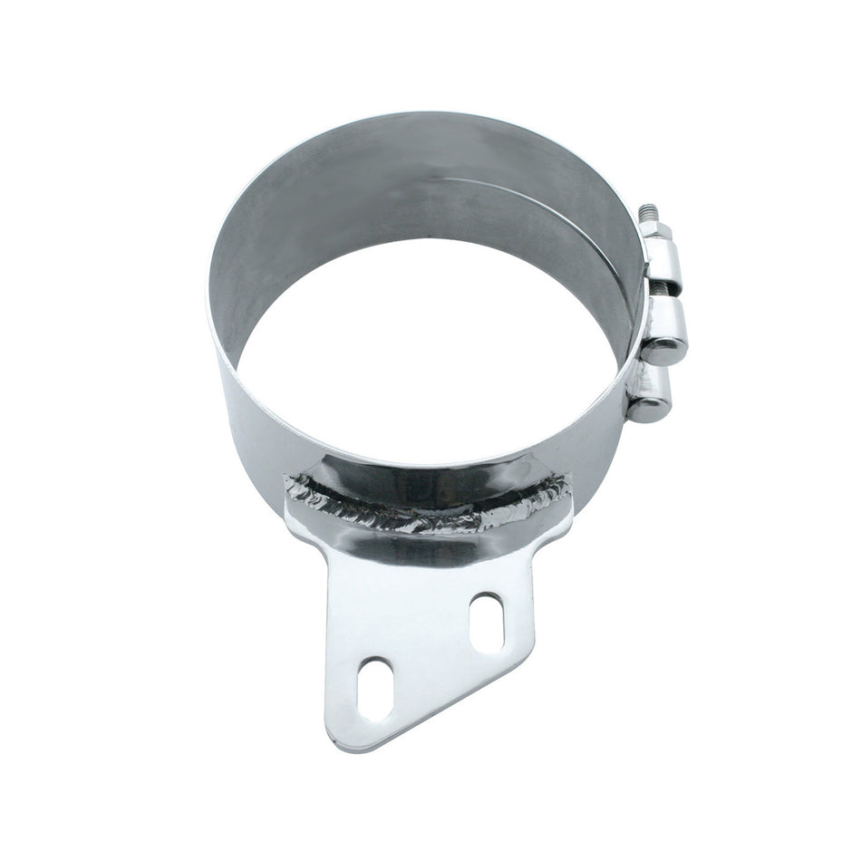 United Pacific - 6", 7" or 8" Stainless Butt Joint Exhaust Clamp - Angled Bracket