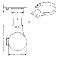 United Pacific - 5" or 6" Chrome Exhaust Clamp For Kenworth