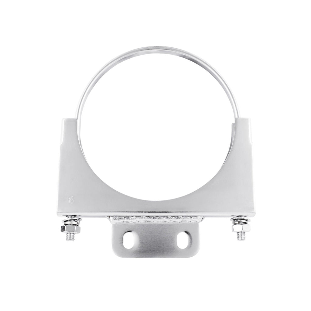 United Pacific - 6" Chrome Cab Exhaust Clamp For Peterbilt