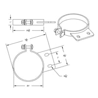 United Pacific - 5" or 6" Chrome Exhaust Clamp For Peterbilt