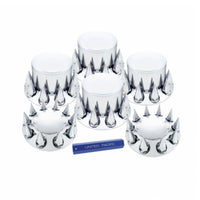 Dome Axle Cover Combo Kit With 33mm Spike Thread-On Nut Covers & Nut Cover Tool