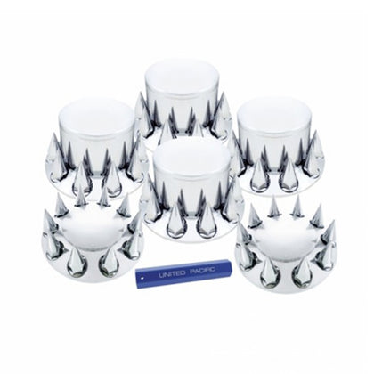 Dome Axle Cover Combo Kit With 33mm Spike Thread-On Nut Covers & Nut Cover Tool