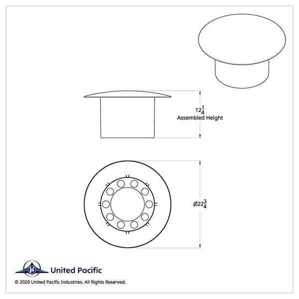 United Pacific - Aero Full-Moon Rear Axle Cover Kit - Chrome – Berube's ...
