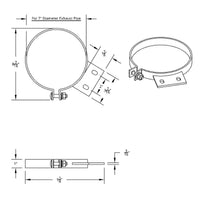 United Pacific - 7" Exhaust Clamp For Peterbilt