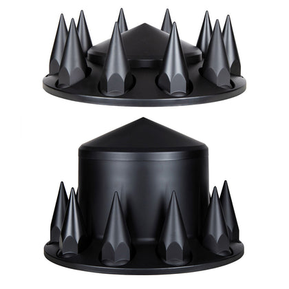 United Pacific - Pointed Front or Rear Axle Cover With 33mm Spike Thread-On Nut Covers - Matte Black