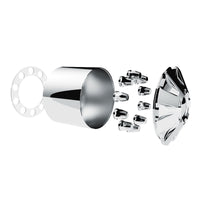 United Pacific - Rubicon Rear Axle Cover Kit With 33mm Thread-On Nut Covers-Chrome