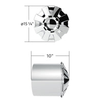 United Pacific - Rubicon Rear Axle Cover Kit With 33mm Thread-On Nut Covers-Chrome