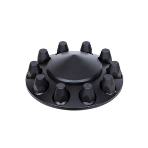 United Pacific - Pointed Front or Rear Axle Cover With 33mm Standard Thread-On Nut Covers - Matte Black