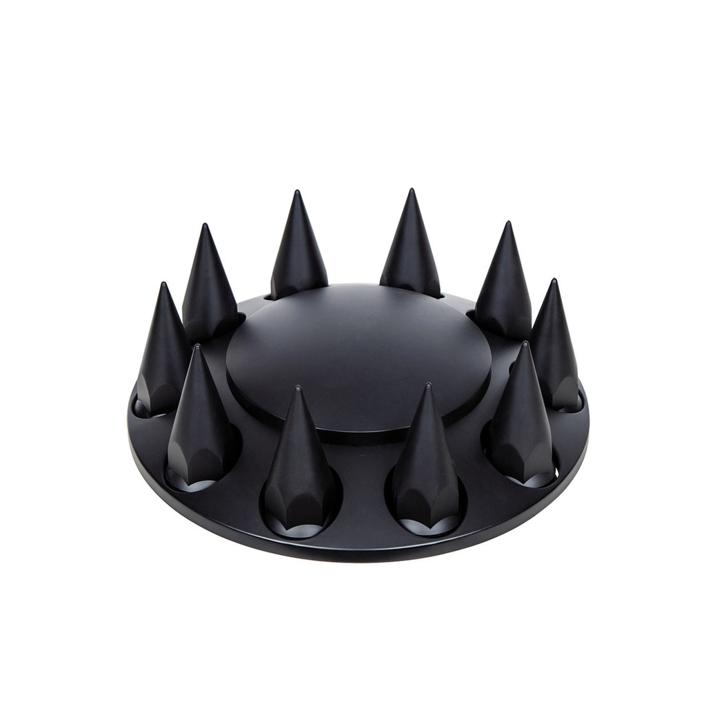 United Pacific - Dome Front or Rear Axle Cover With 33mm Spike Thread-On Nut Covers - Matte Black