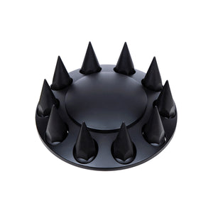United Pacific - Dome Front or Rear Axle Cover With 33mm Spike Thread-On Nut Covers - Matte Black