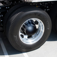 United Pacific - Dome Front or Rear Axle Cover With 33mm Spike Thread-On Nut Covers - Matte Black