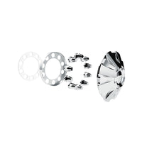 United Pacific - Rubicon Front Axle Cover Kit With 33mm Thread-On Nut Covers-Chrome