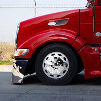 United Pacific - Rubicon Front Axle Cover Kit With 33mm Thread-On Nut Covers-Chrome