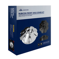 United Pacific - Rubicon Front Axle Cover Kit With 33mm Thread-On Nut Covers-Chrome