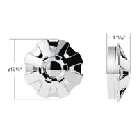 United Pacific - Rubicon Front Axle Cover Kit With 33mm Thread-On Nut Covers-Chrome